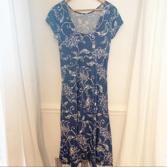 Chaps Dresses & Skirts - Chaps - Blue/White Floral Dress